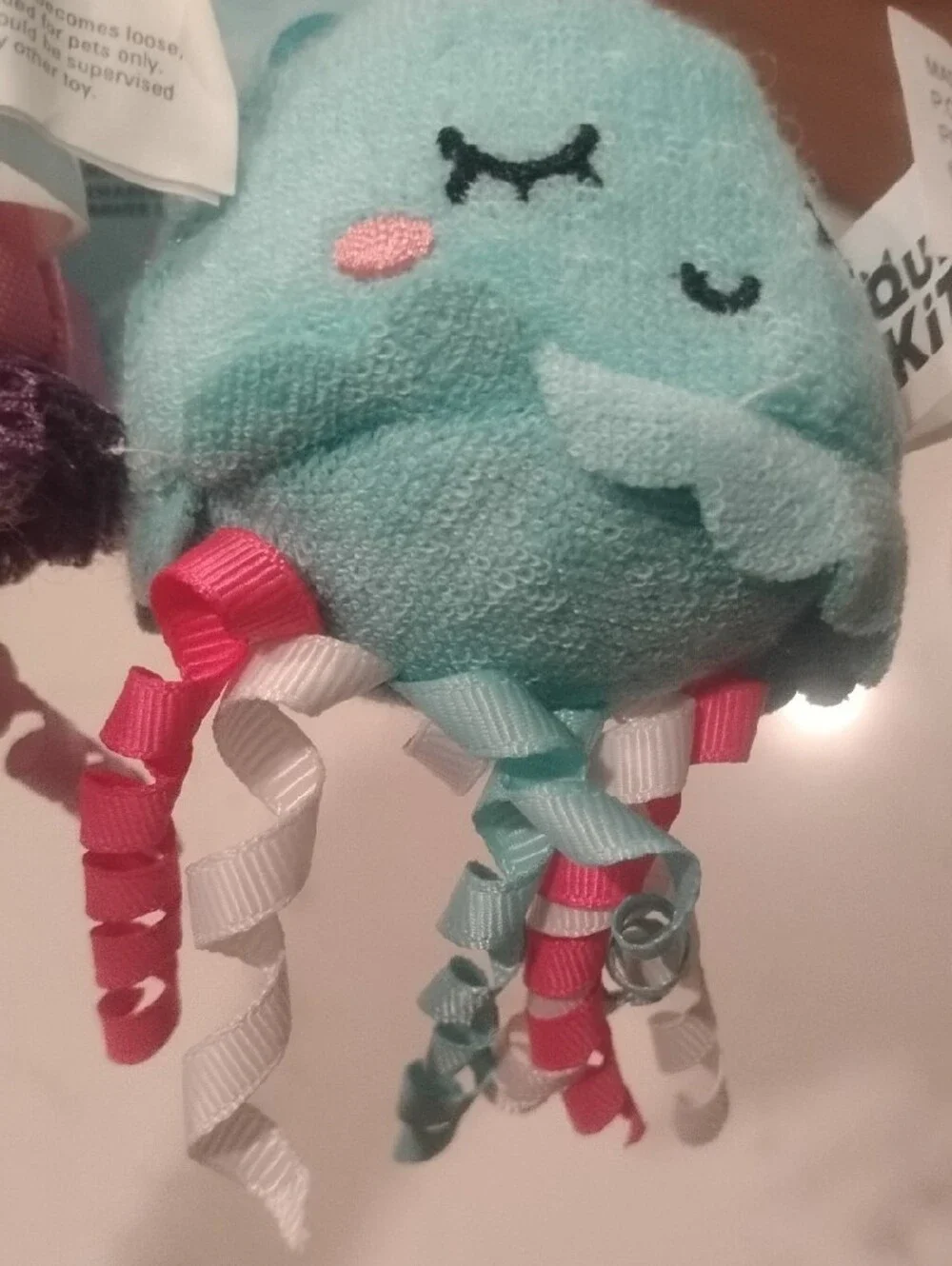 Ocean Cool Blue Plush Squid Cat Toy